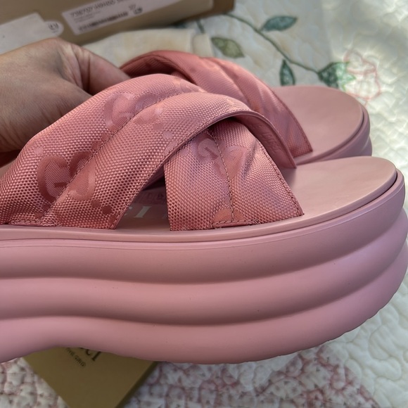 Gucci platform slides. 7-7.5 - Picture 12 of 15